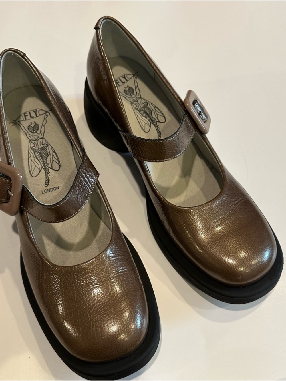 Fly London Women's Huvi Mary Jane Strap Shoes